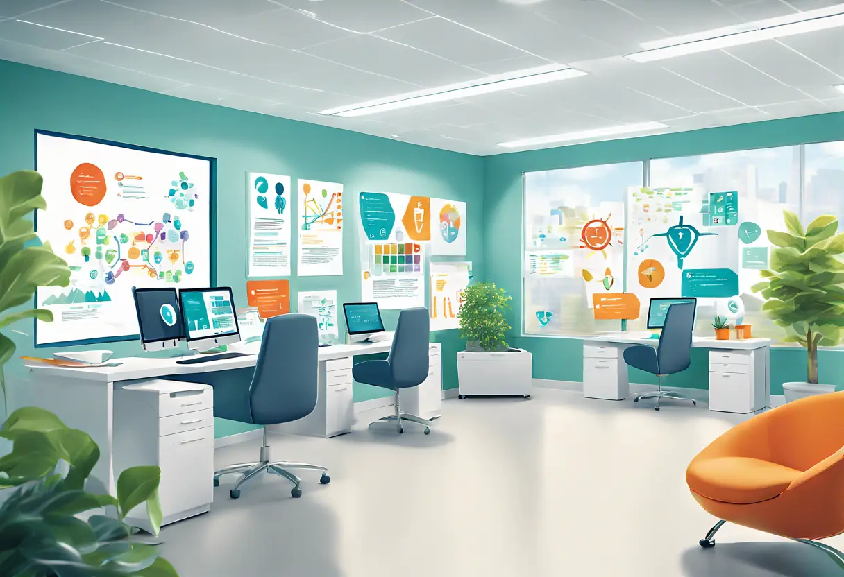 Visual representation of a content marketing strategy for a healthcare provider.