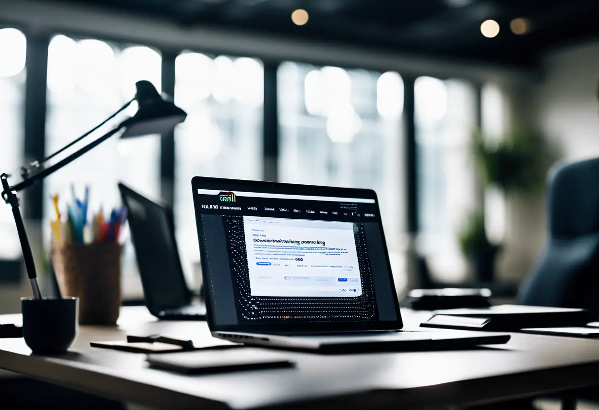 A computer screen showcasing a successful email marketing campaign for a B2B company.